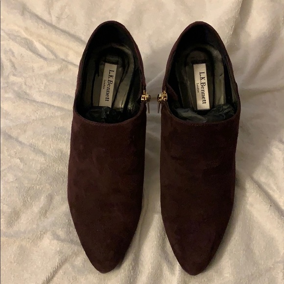 LK Bennett Shoes - LK Bennett Burgundy Ankle Boots